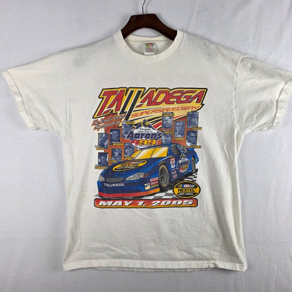 Fruit of the Loom Men's NASCAR Talladega 2005 Graphic T-Shirt White Size XL